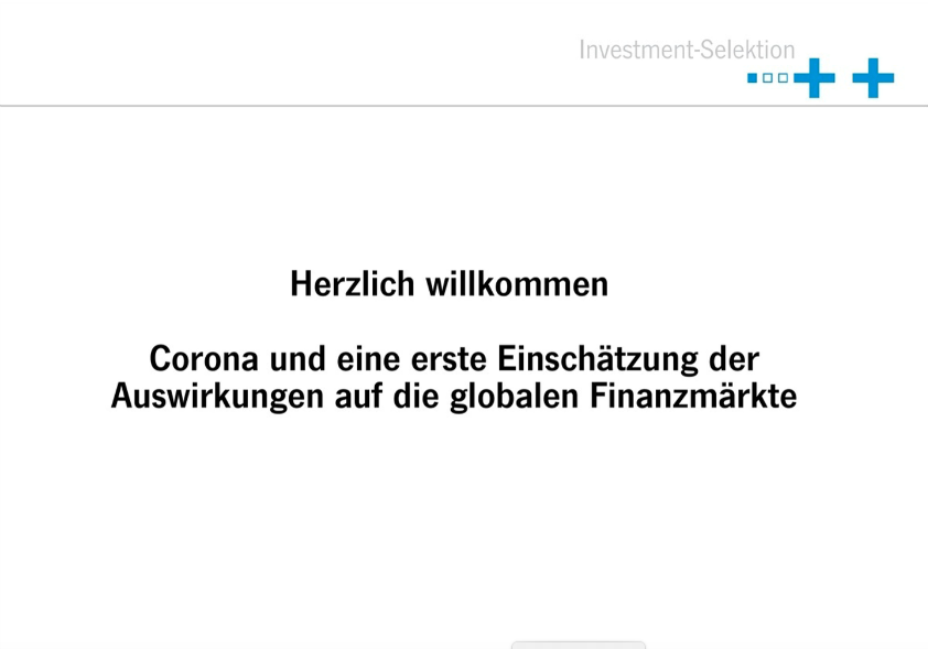 Corona und eine erste Einschätzung
