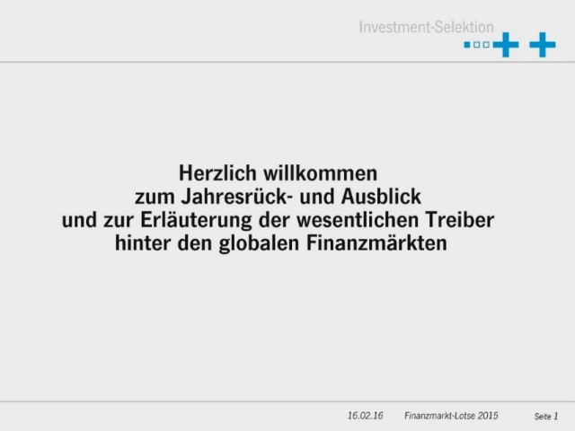 Video | Finanzmarktlotse - Rückblick 2015, Ausblick 2016